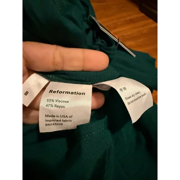 Women's Reformation Green Jumpsuit Size 8